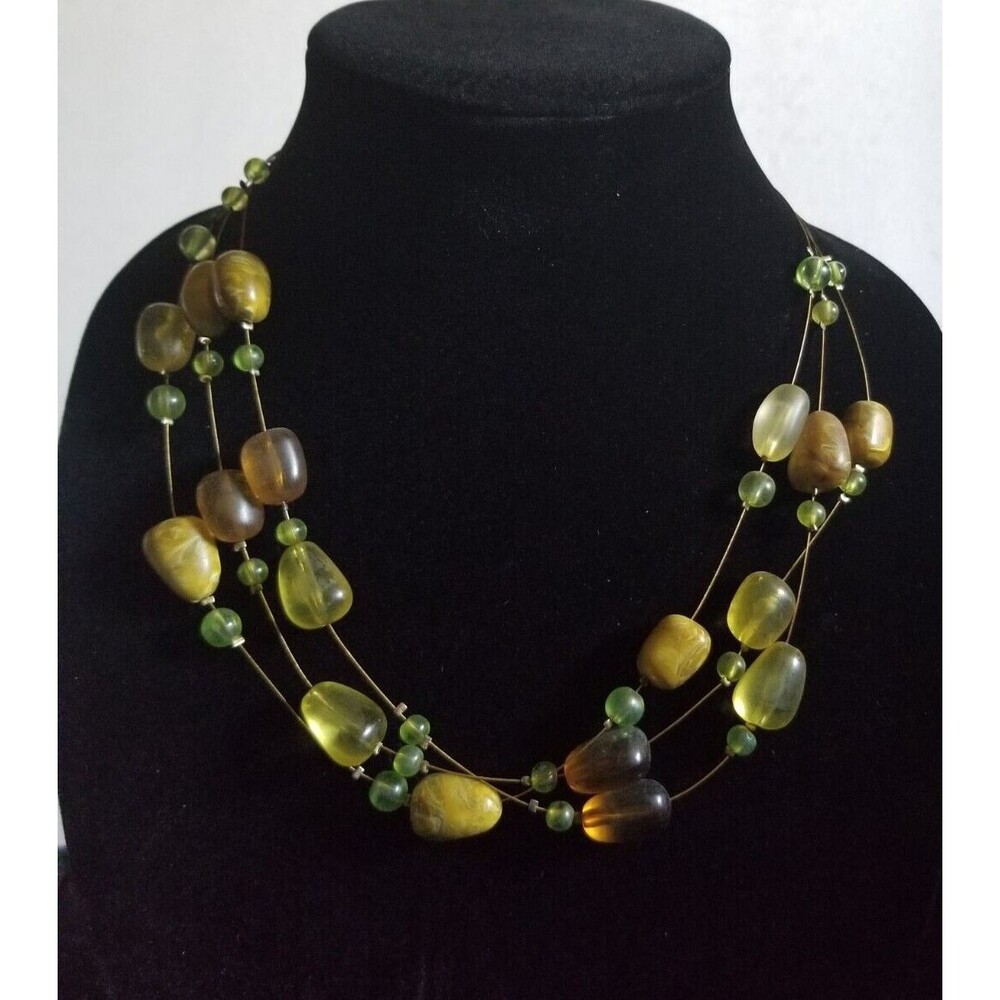 Vintage Necklace Beaded Bib Princess Variety of Size Shapes & Colors Retro